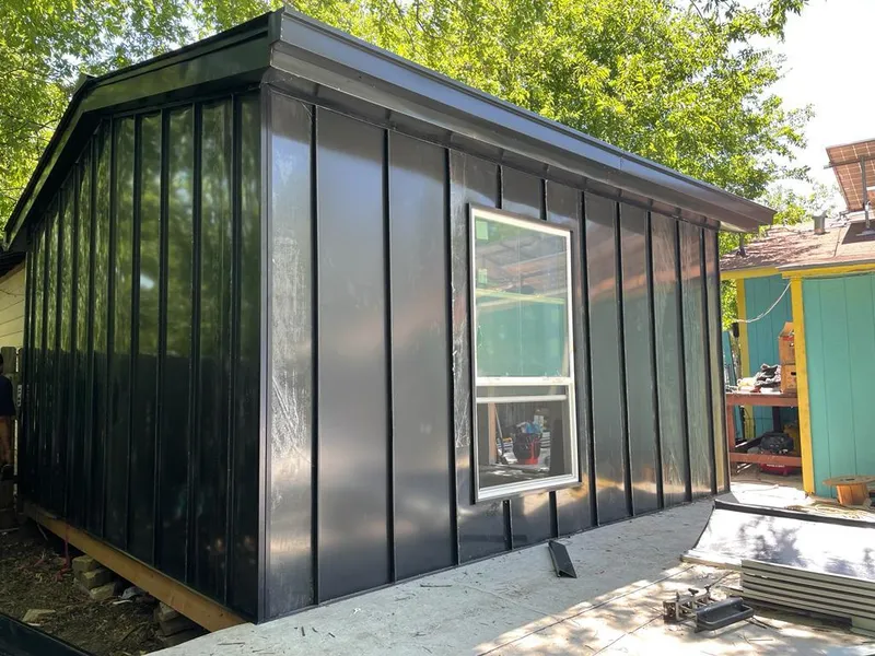 Black standing seam metal wall panels for Metal Roof Installation in Granite City